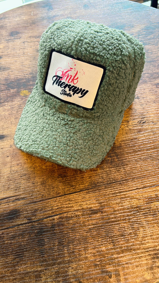 Olive Green Sherpa Hat